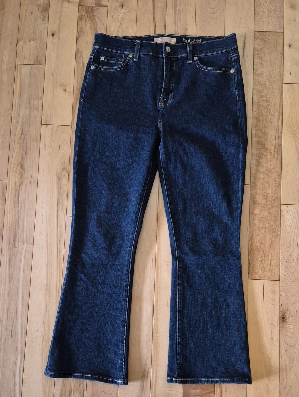 7 For All Mankind Women's Size 30 Bair Highwaist Slim Kick Jeans